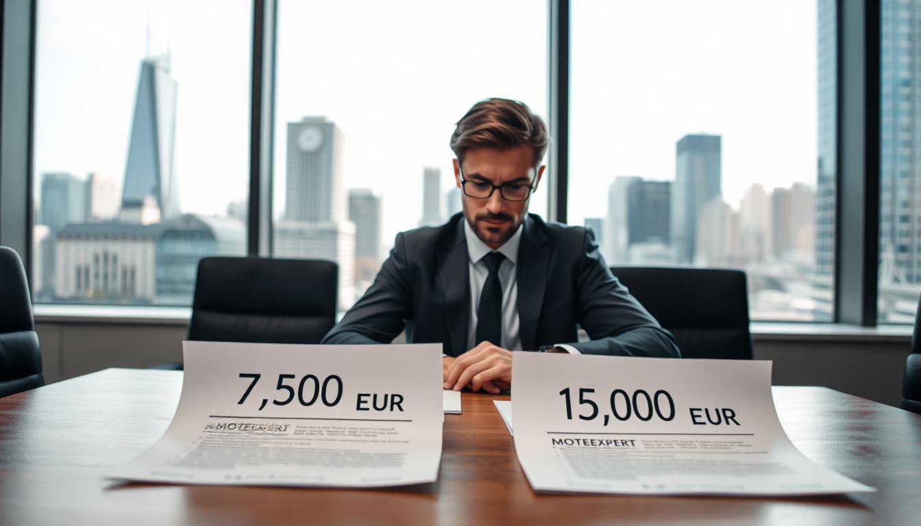 Ubezpieczyciel 7 500 EUR, a rzeczoznawca MOTOEXPERT 15 000 EUR